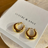 Amaline 18K Gold Plated Hoop Earrings in Small
