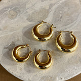 Amaline 18K Gold Plated Hoop Earrings in Small