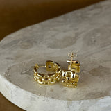 Popcorn Chain 18K Gold Plated Earrings