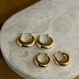 Amaline 18K Gold Plated Hoop Earrings in Small