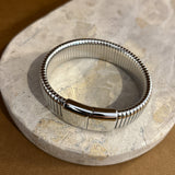 Bold Snake Magnetic Bangle in Silver