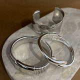 Bold Snake Magnetic Bangle in Silver
