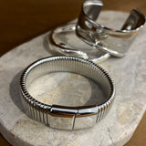 Bold Snake Magnetic Bangle in Silver