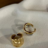 Wavy Two Tone Plated Ring