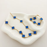 Charlotte 18K Gold Plated Necklace in Blue