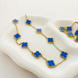 Charlotte 18K Gold Plated Necklace in Blue