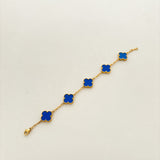Charlotte 18K Gold Plated Bracelet in Blue