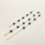 Charlotte 18K Gold Plated Necklace in Blue
