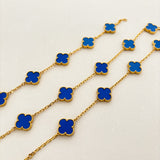 Charlotte 18K Gold Plated Necklace in Blue