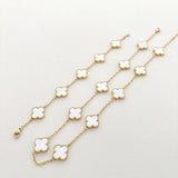 Charlotte 18K Gold Plated Necklace in White