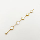 Charlotte 18K Gold Plated Bracelet in White
