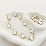 Charlotte 18K Gold Plated Bracelet in White