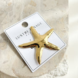 L&S Lorene Starfish Gold Plated Brooch