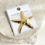 L&S Lorene Starfish Gold Plated Brooch