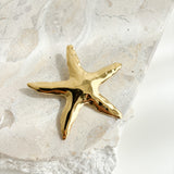L&S Lorene Starfish Gold Plated Brooch