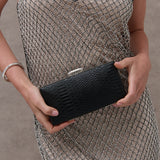 Ciara Croc-Effect Clutch