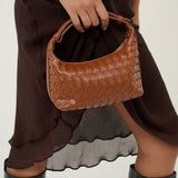 Cleo Woven Handbag in Tan