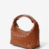 Cleo Woven Handbag in Tan