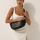 Hobo Crossbody Bag in Black
