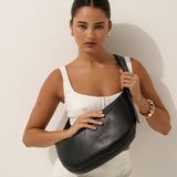 Hobo Crossbody Bag in Black