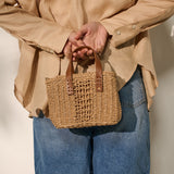 Piccolo Petit Straw Bag in Tan