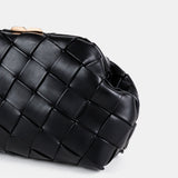 Gianna Woven Clutch Bag in Black