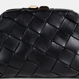 Gianna Woven Clutch Bag in Black