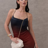 Gianna Woven Clutch Bag in Beige