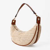 Lenora Banana Straw Bag in Tan