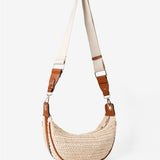 Lenora Banana Straw Bag in Tan