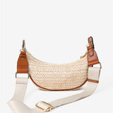 Lenora Banana Straw Bag in Tan