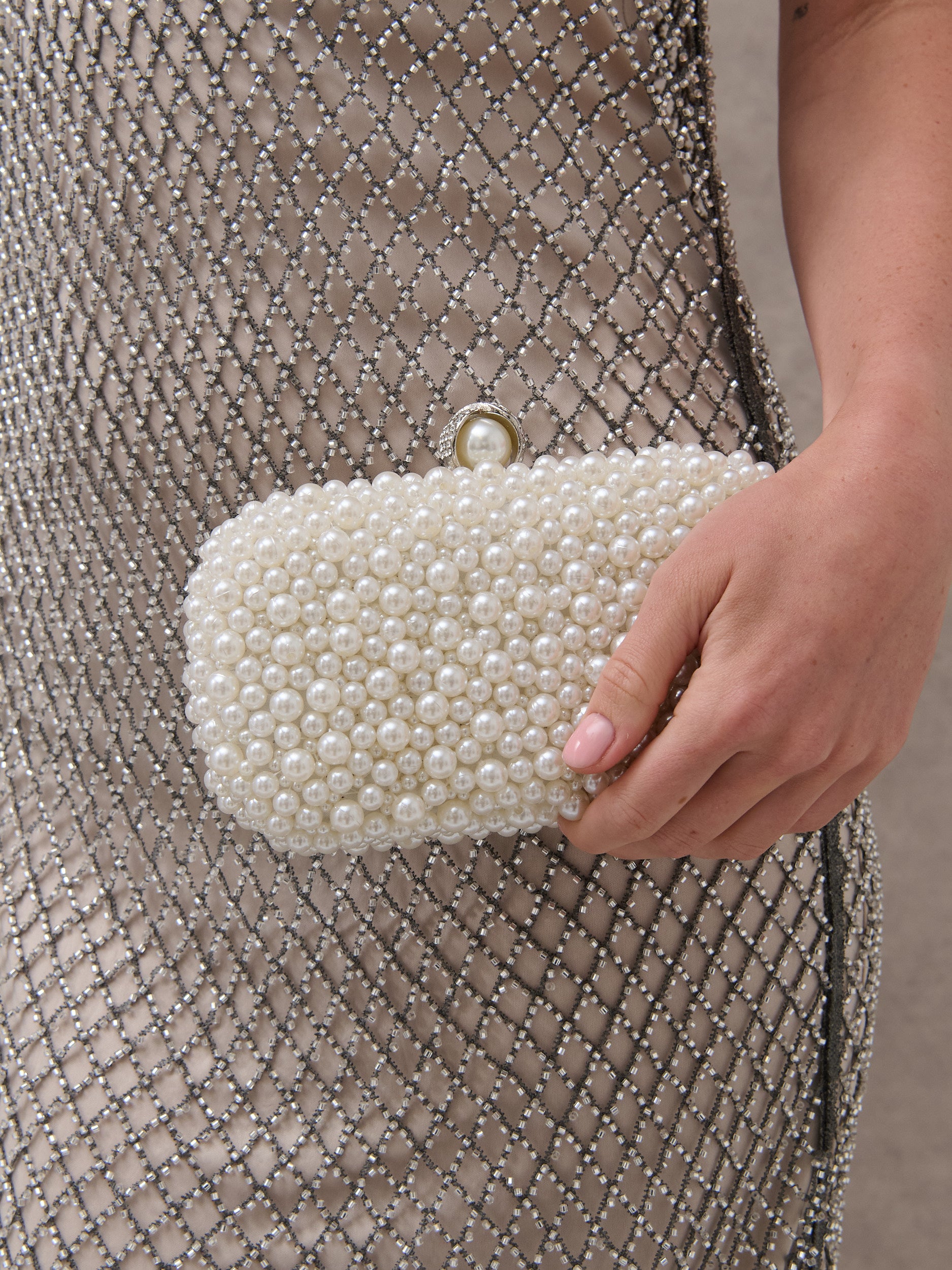 Cosmo Pearl Clutch Bag