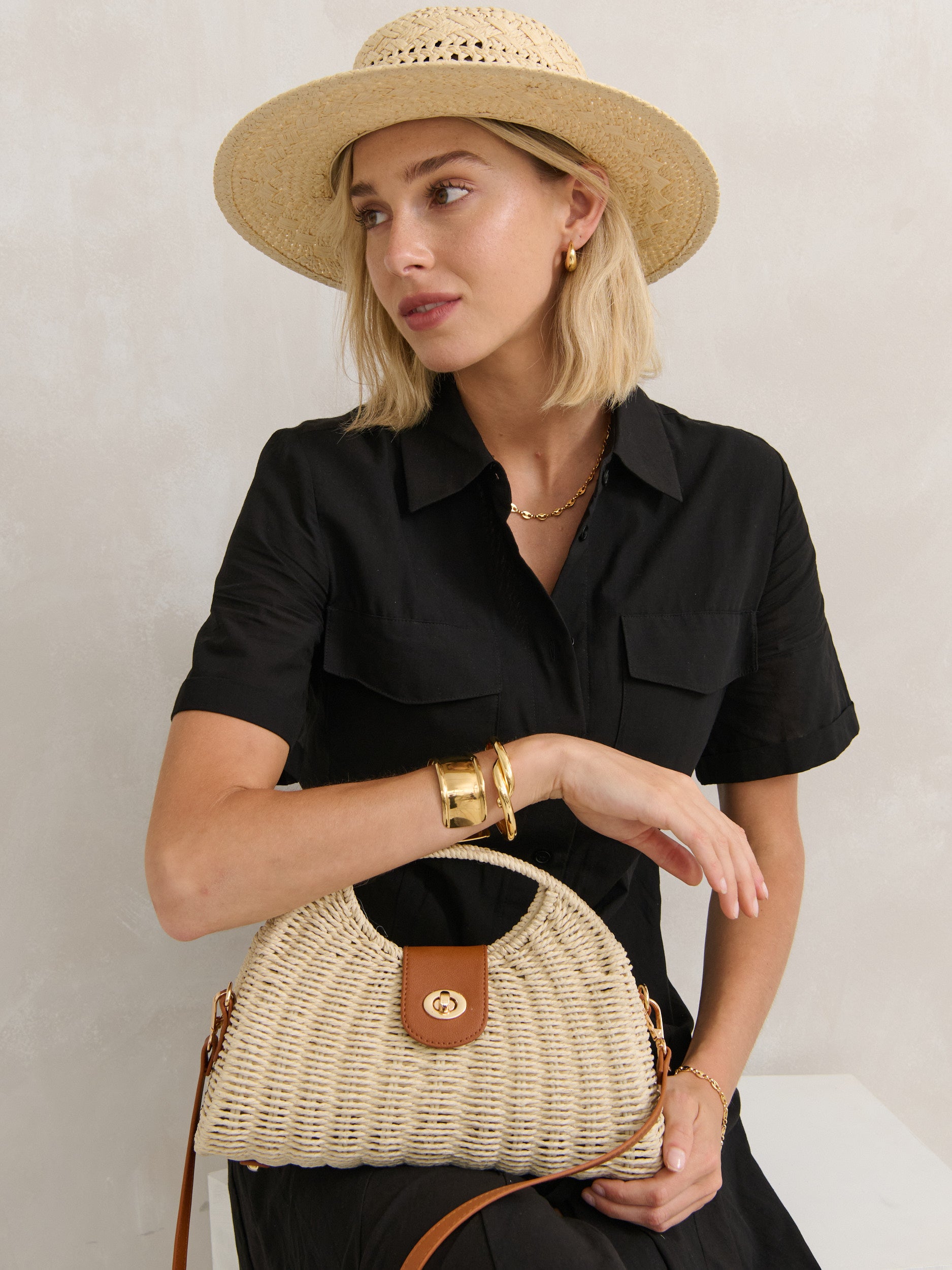 [Euro Summer] Maggie Summer Straw Bag in Beige