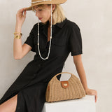 [Euro Summer] Maggie Summer Straw Bag in Tan
