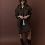 Kenny Suede Bag in Brown