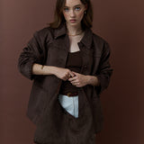Kenny Suede Bag in Brown