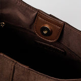 Remy Suede Shoulder Bag in Brown