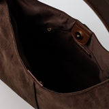 Remy Suede Shoulder Bag in Brown
