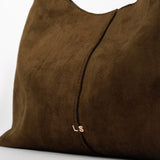 Remy Suede Shoulder Bag in Olive