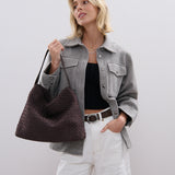 Calla Woven Handbag in Brown