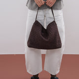 Calla Woven Handbag in Brown