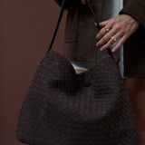 Calla Woven Handbag in Brown