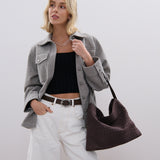 Calla Woven Handbag in Brown