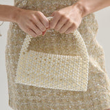 Camilia Beaded Pearl Clutch