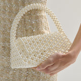 Camilia Beaded Pearl Clutch