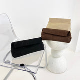 [New Colour] Becca Suede Clutch Bag in Black