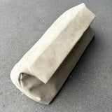 Becca Suede Clutch Bag in Beige