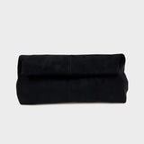 [New Colour] Becca Suede Clutch Bag in Black