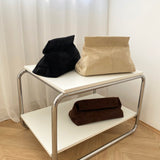 Becca Suede Clutch Bag in Brown
