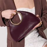 Hailey Statement Handle Bag in Burgundy